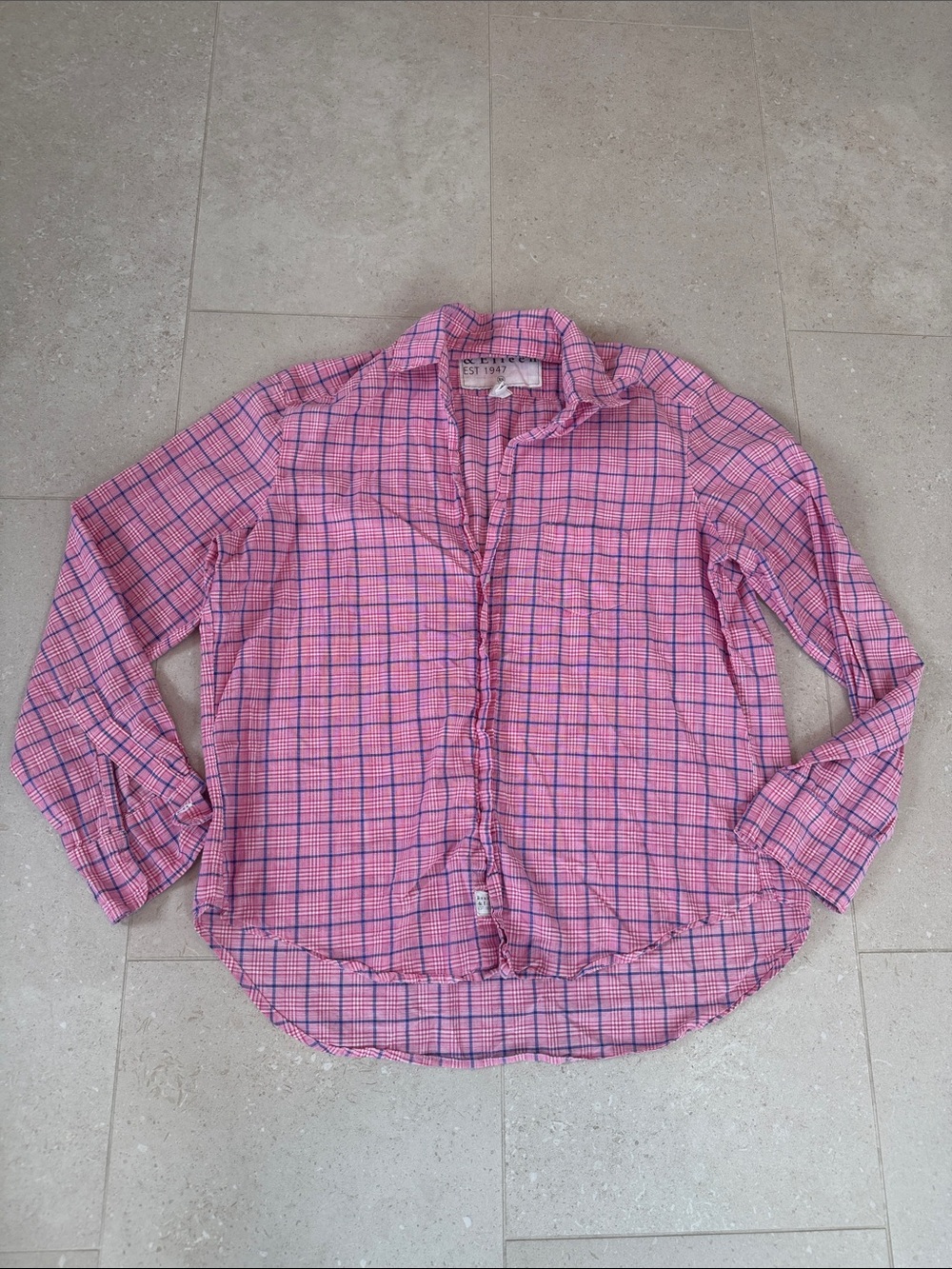 Frank & Eileen Pink Plaid Button-Down Shirt